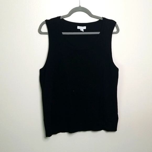 Charter Club Tops - Charter Club Black Scoop Neck Tank Top Size XLarge